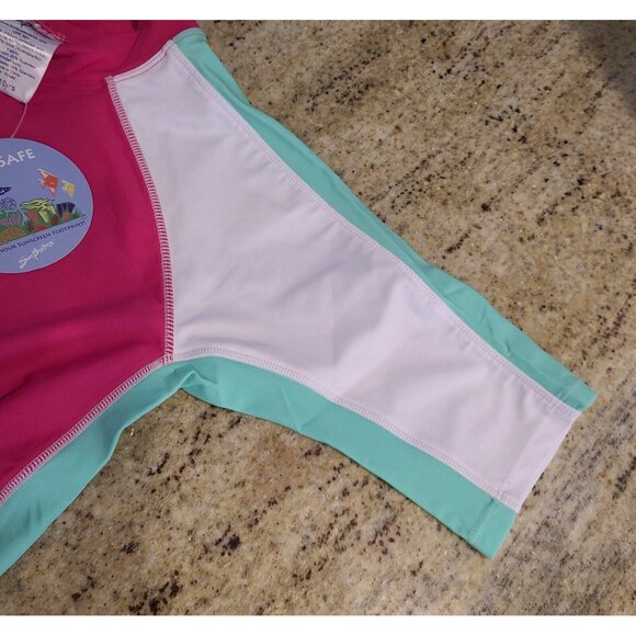 NEW SunBusters Girl's 8-10 Rash Guard Swimwear Shirt Short Sleeve UPF50 Koala - Picture 7 of 11